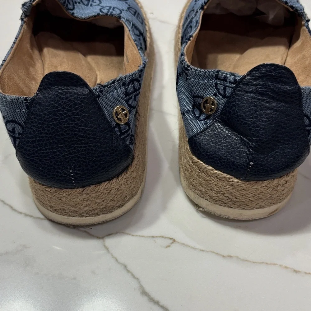 Giani Bernini Blue Logo Espadrille Flats